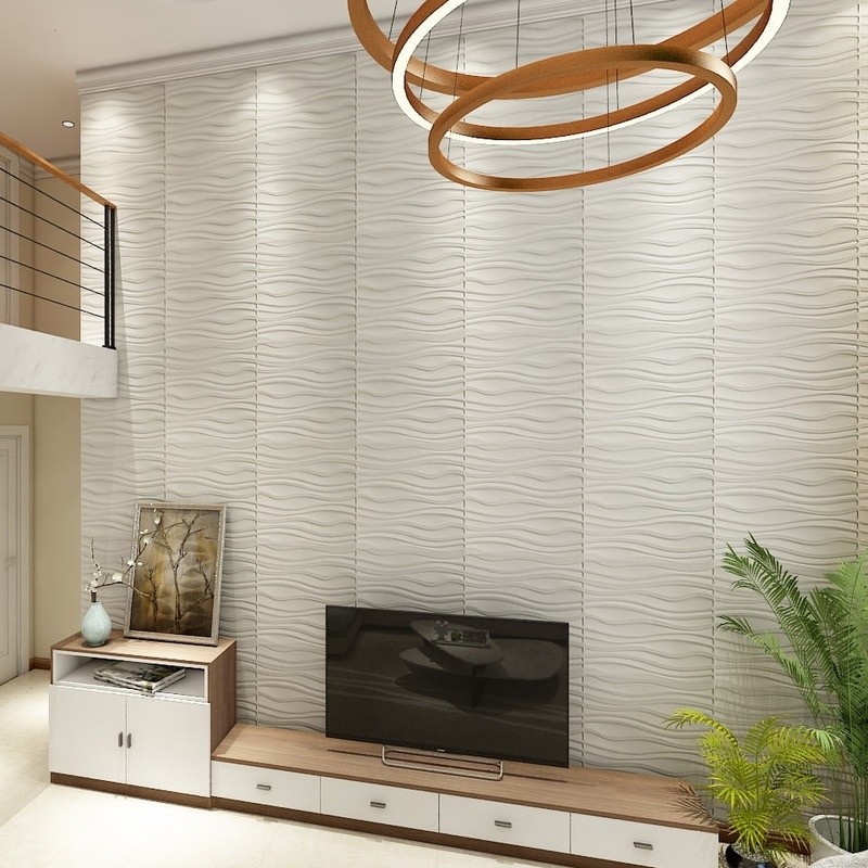 PVC 3D Wall Panels Lightweight Fire Resistant Easy DIY Living Room Bedroom New