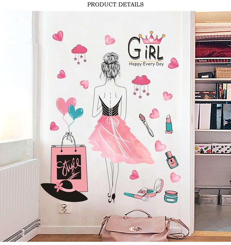 Removable Vinyl Wall Decal Girl Sticker Art Home living Room Bedroom DIY Decor
