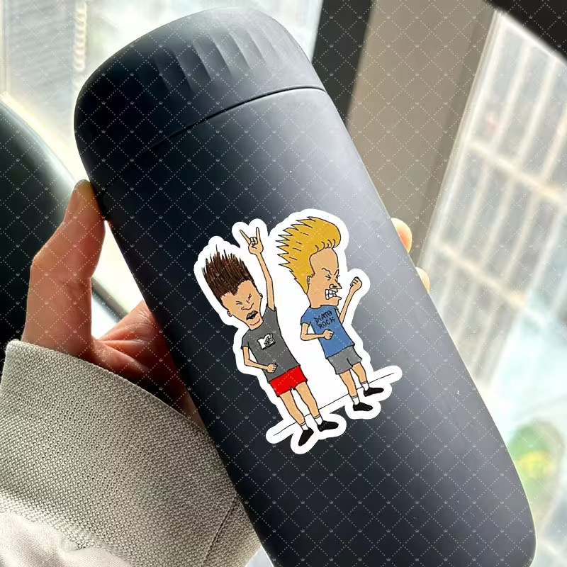 Beavis and Butthead Vinyl Sticker Decal, Self-AdhesiveSingle Use, Matte Finish,
