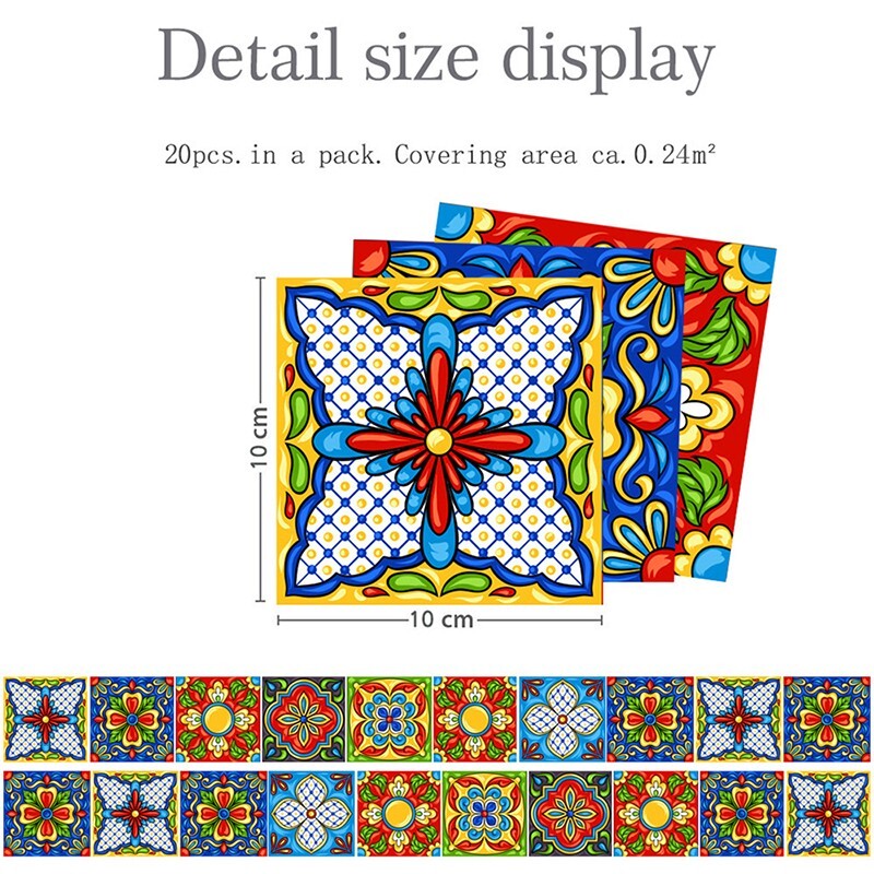 20 X Mexican Peel & for TILE er Mosaic Backsplash Decor