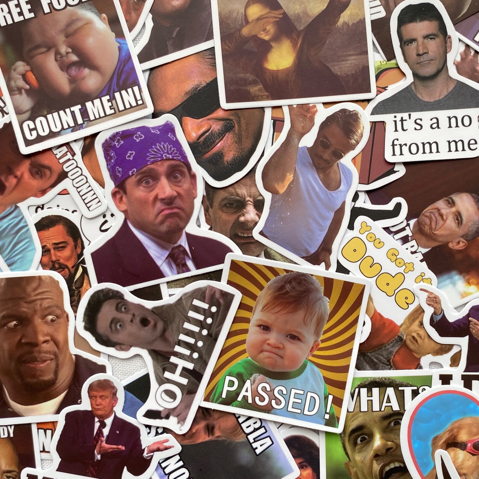 5-100 pcs Meme Stickers, Hype Trendy Funny Popular Car Bumper Laptop Phone Decal