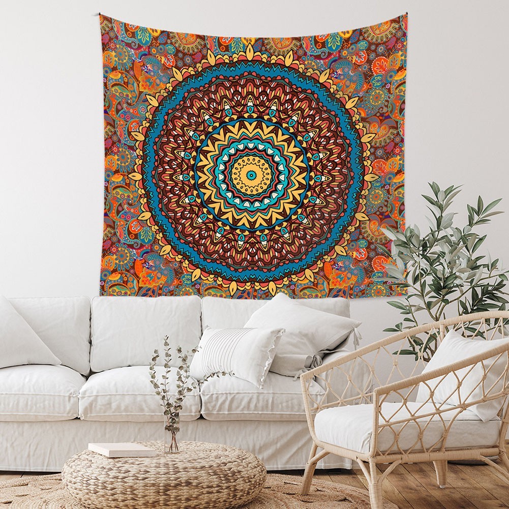 Bohemian Mandala Tapestry for Home Decor Vibrant Colors and Intricate Design