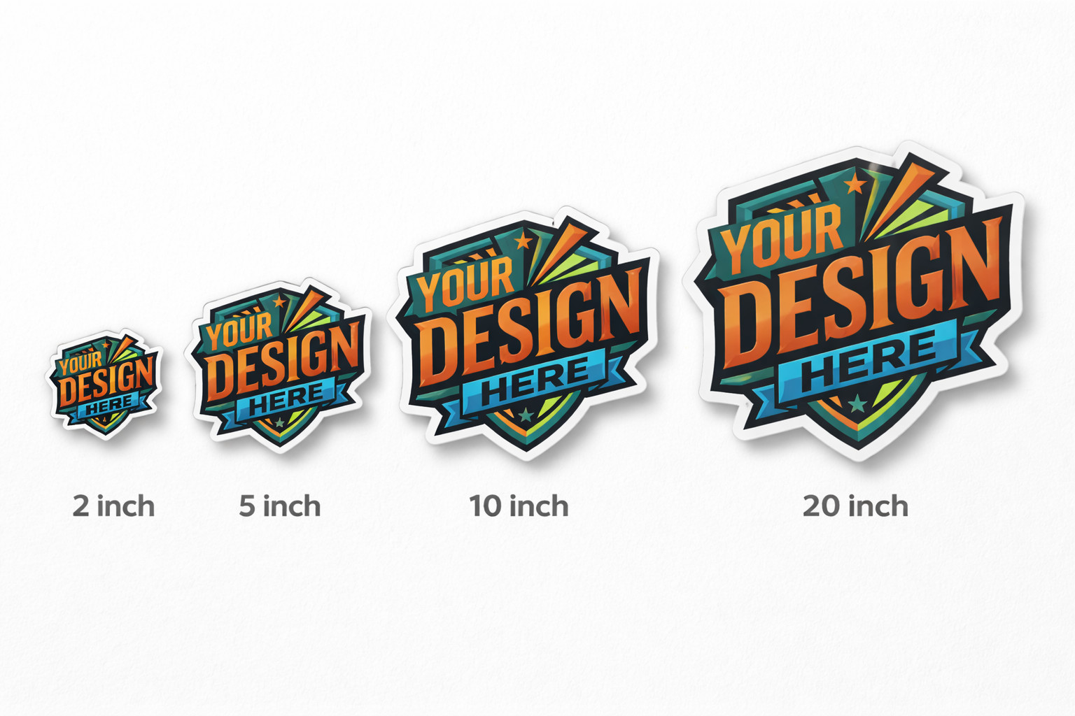 Custom Logo Stickers Die Cut Vinyl Decals Waterproof UV Resistant 2"-20" Size