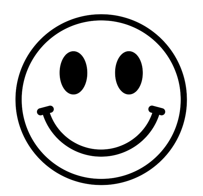 Smiley Face Circle Vinyl Decal Sticker Car Truck Window Bumper Laptop Smile