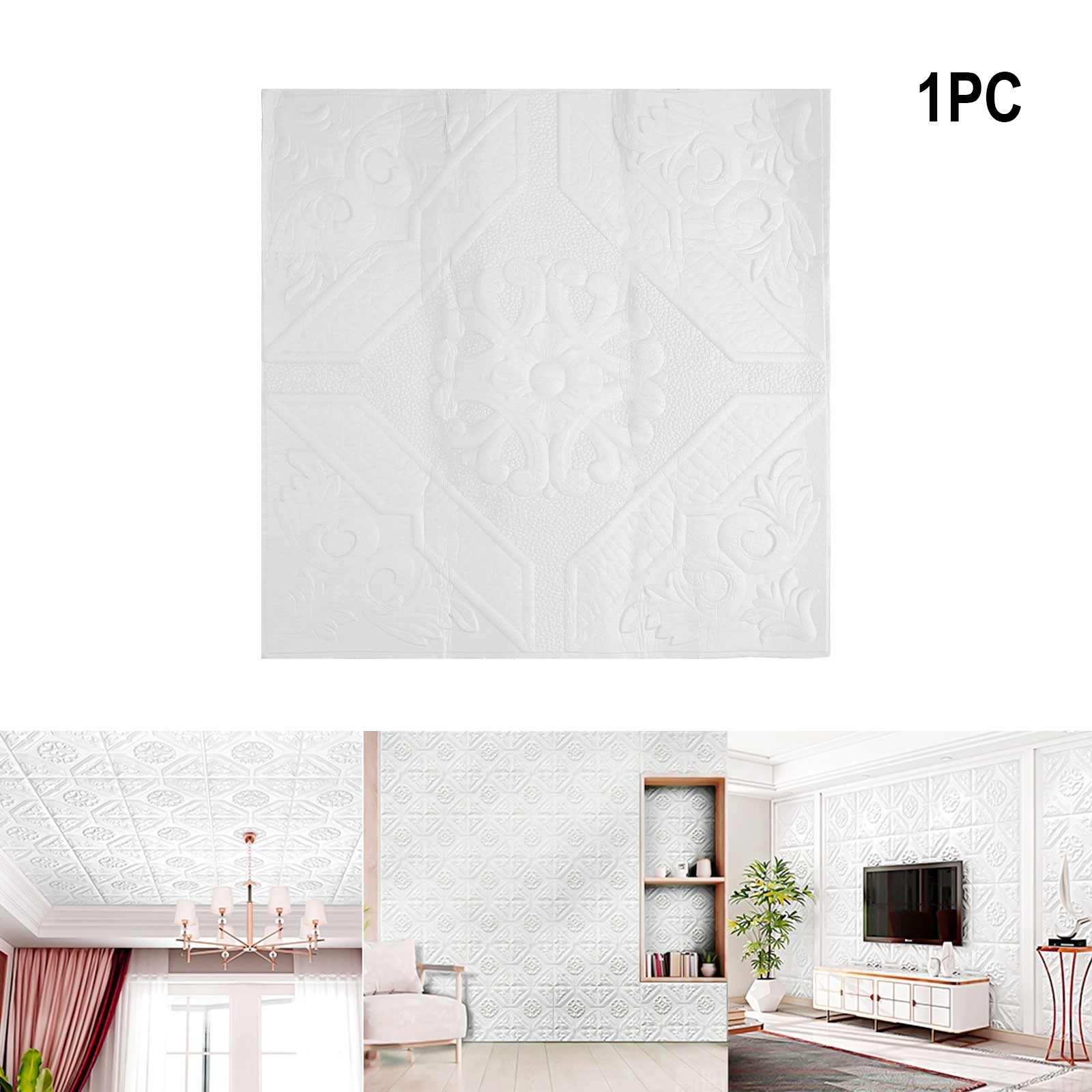 1/10pcs 3D Soft Foam Brick Texture Pattern Effect Wall Sticker Wall Decor 35cm