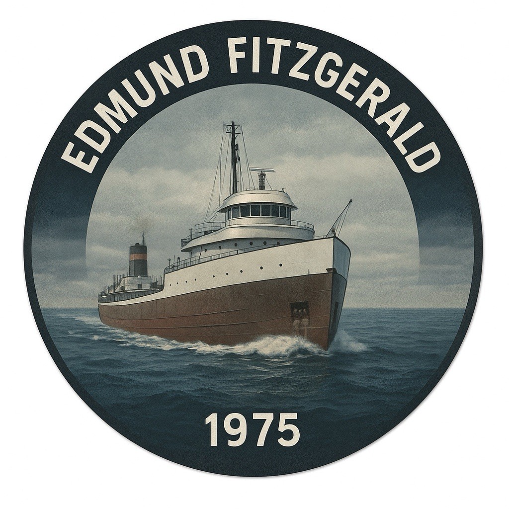 Edmund Fitzgerald Great Lakes Ship Lake Superior Freighter Shipwreck 3” Sticker