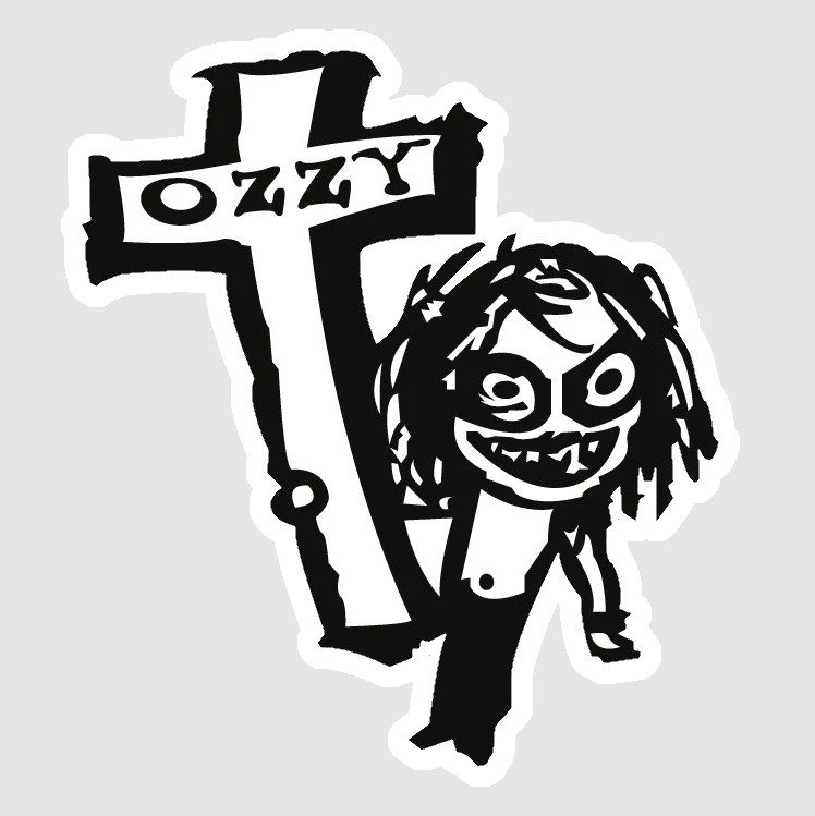 Ozzy Osbourne Decal Laminated Vinyl Sticker Car Truck Window Laptop 04