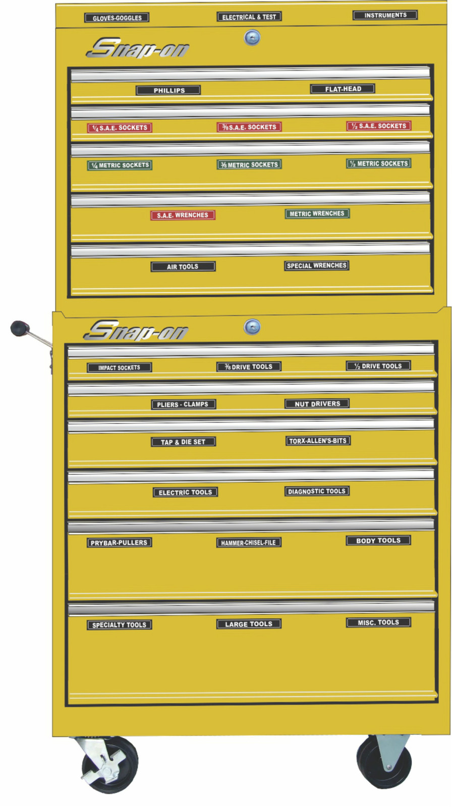 Adhesive TOOLBOX LABELS fits all Craftsman Tool Boxes