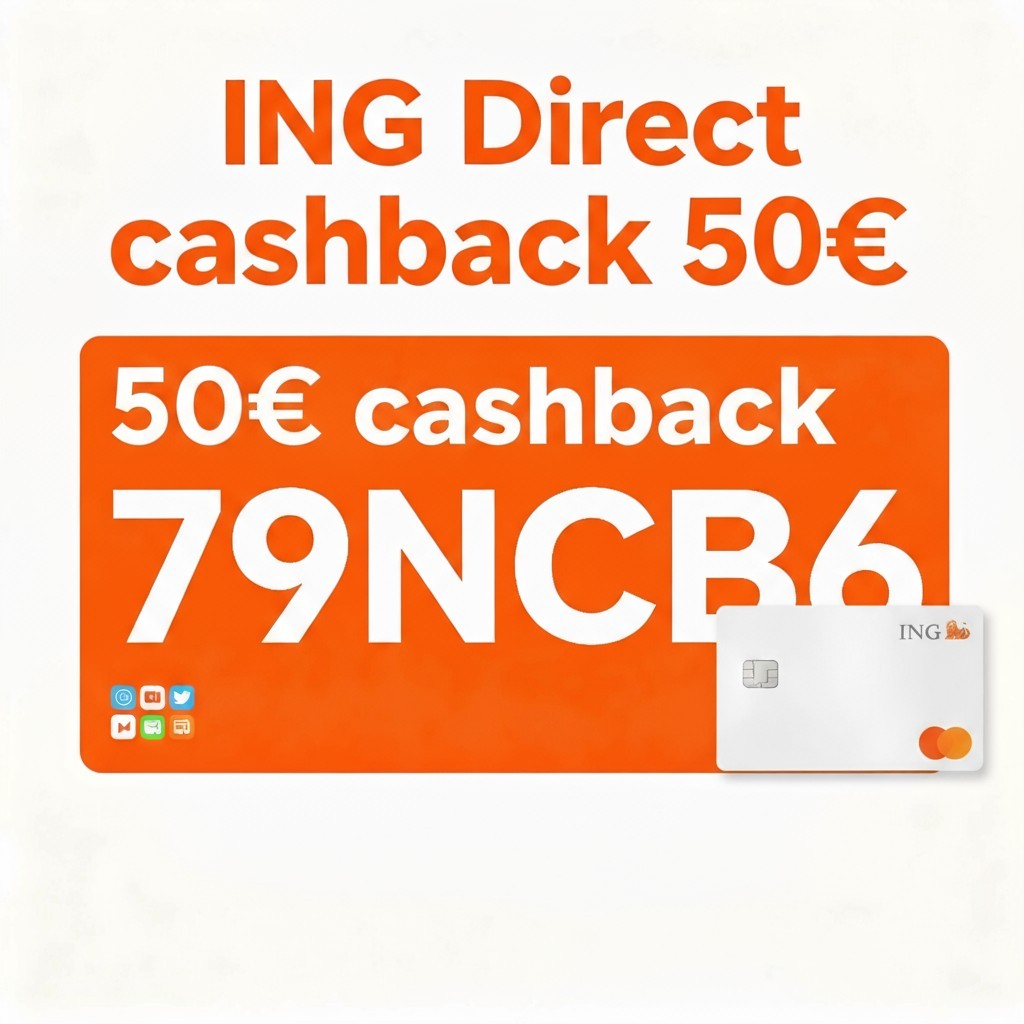 Cashback €50 with ING Direct! Use friend code: 79NCB6