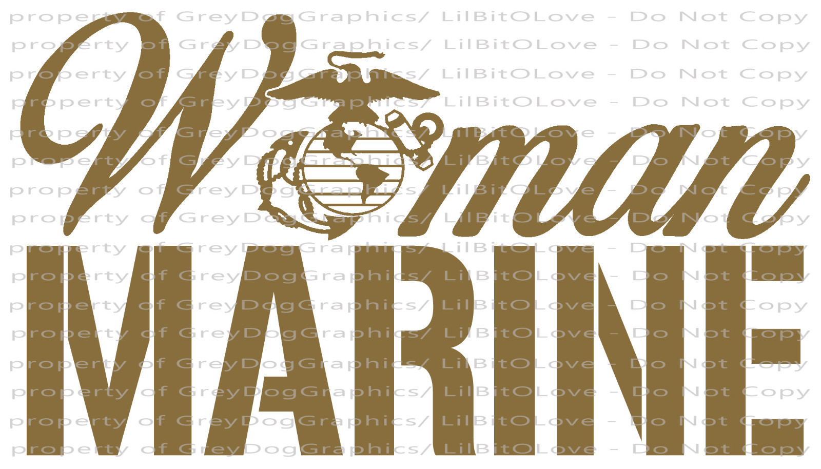 Script Woman Marine Vinyl Decal United States Marine Corps USMC Sticker Military