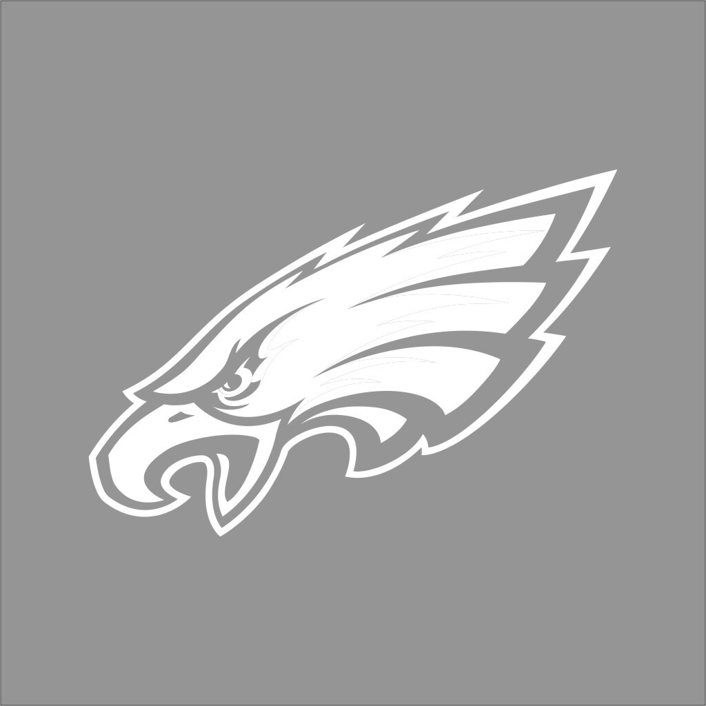 Philadelphia Eagles NFL Team Logo 1 Color Vinyl Decal Sticker Window Car Wall