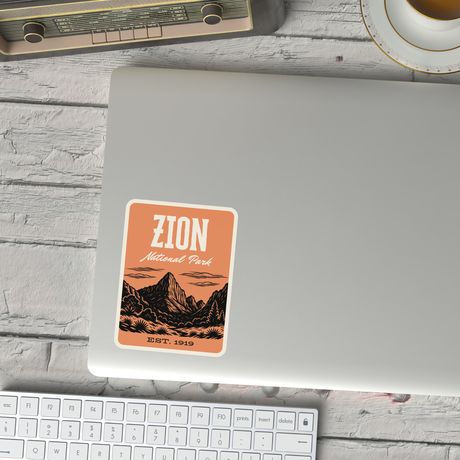 Zion National Park Sticker Utah – Retro 1960s Style Decal