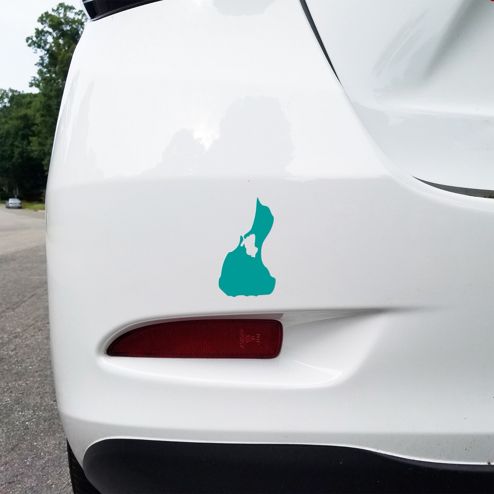 Block Island Vinyl Decal – Rhode Island Map Outline Sticker – Car Truck RV Boat