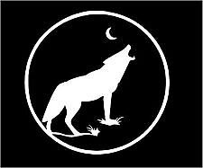 CMI NI639 Howling Wolf Decal | 5.5-Inches | Premium Quality White Vinyl Decal