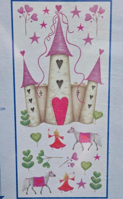 Peel & Stick Fairytale Castle Princess Decal Mural YH1328M Horse Heart RoomMates