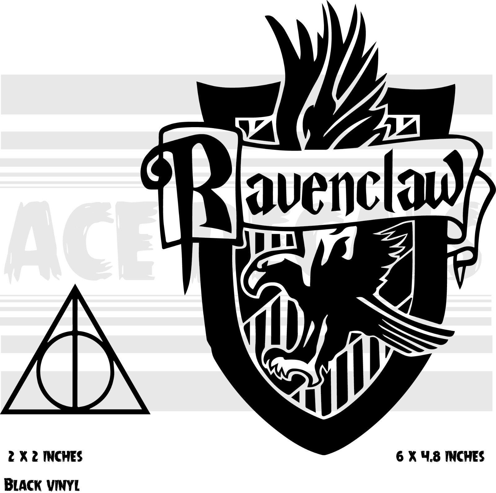 Harry Potter – Ravenclaw – deathly hallows 2 pack – Vinyl decal sticker