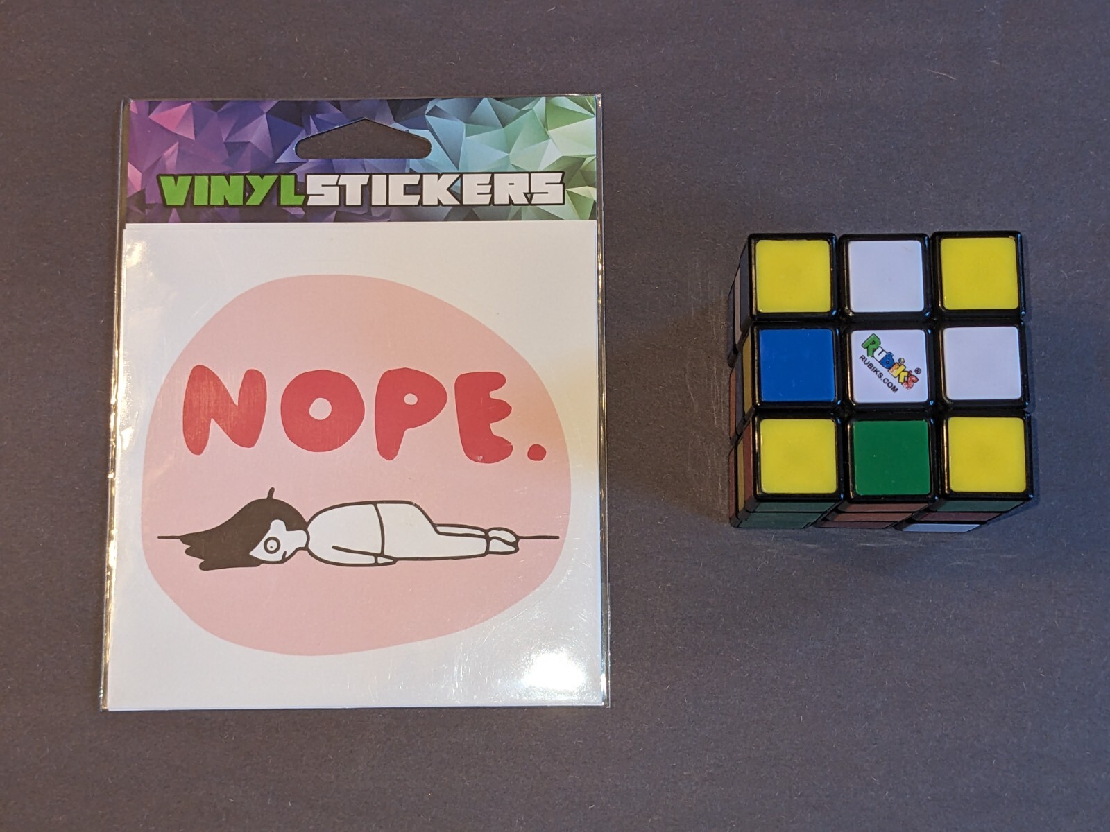 Nope Person Lying on The Floor Vinyl Sticker UV & Weather Resistant