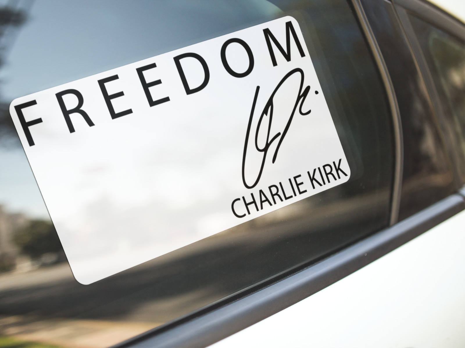 2-PACK FREEDOM VINYL DECAL STICKER – WEATHERPROOF – CHARLIE KIRK PATRIOTISM USA