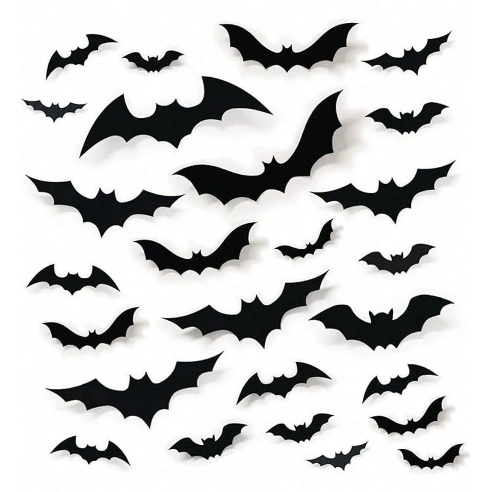 3D Bat Stickers 4 Sizes DIY Wall Halloween Decor Scary Bats For Haunted Home New