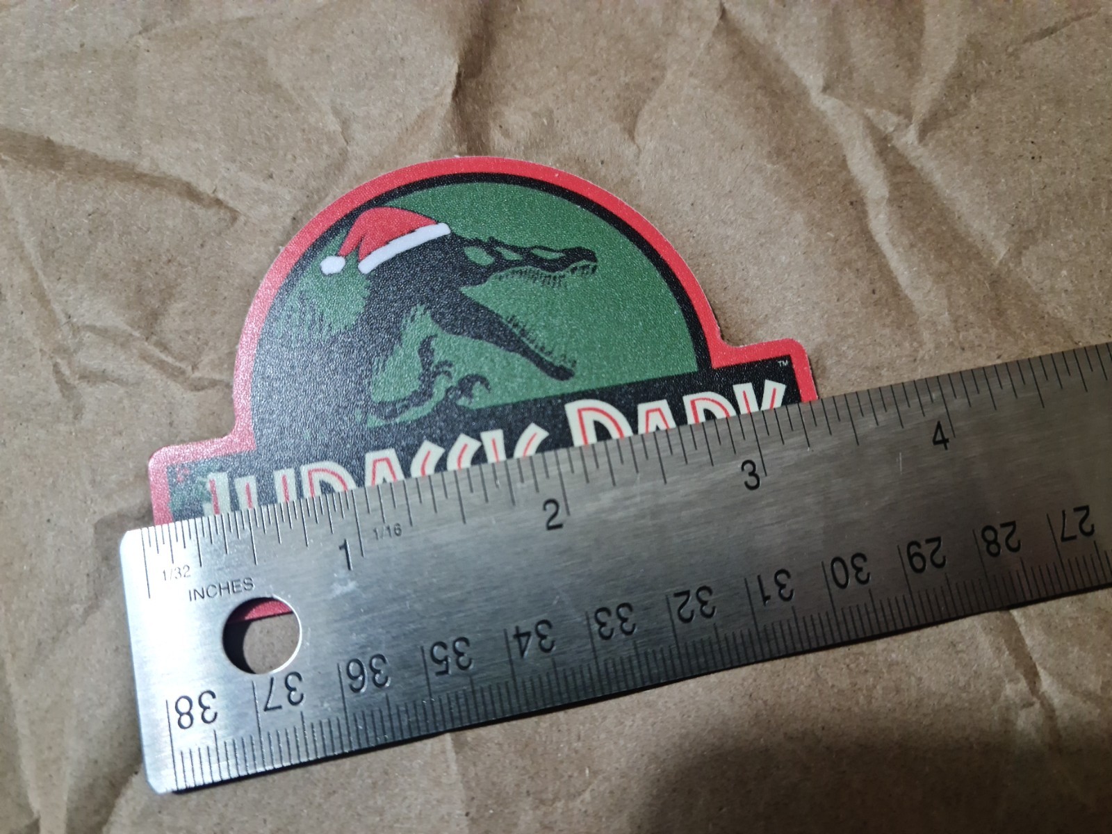 Jurassic park sticker Custom Spino logo, Christmas, Sparky, Electrician T-Rex