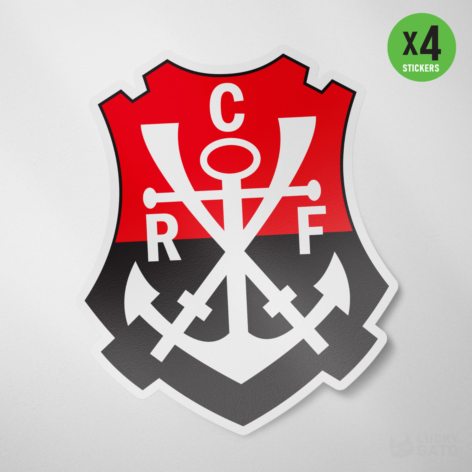 (4 Pack) Flamengo Brasil Vinyl Sticker Decal Calcomania Adesivo Clube Rio