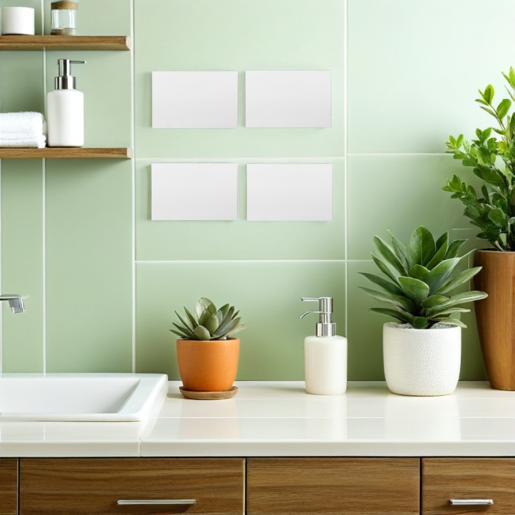 10 Pcs Self-adhesive Reflector Mirror Decorative Sticker Wall Decals