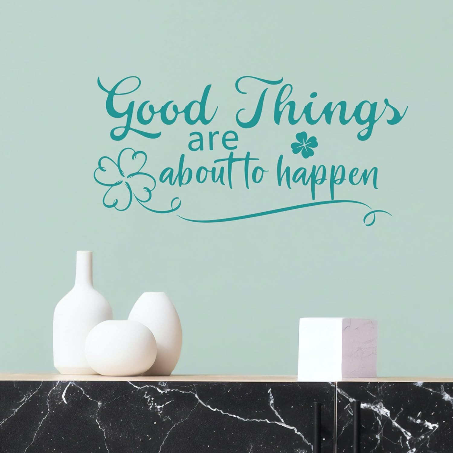Turquoise Inspirational Wall Decals Motivational Quotes Stickers Teal Wall Decor