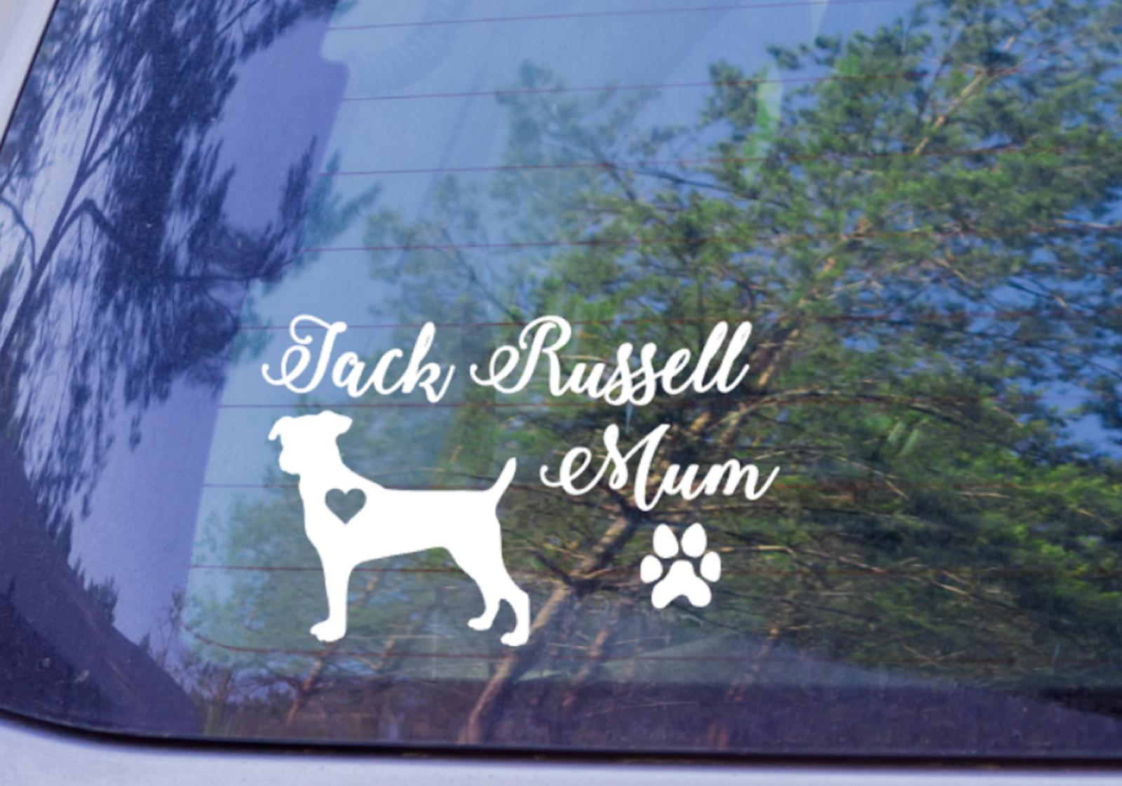 Jack Russell Mum Dog Sticker Car Decal Vinyl dog Mom Dad High quality Terrier
