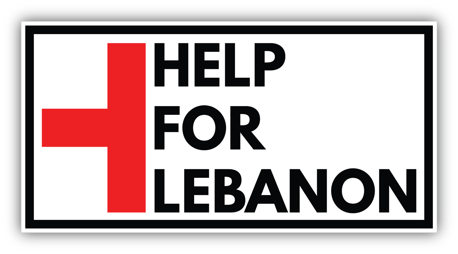 Help For Lebanon Slogan Vinyl Sticker Decal