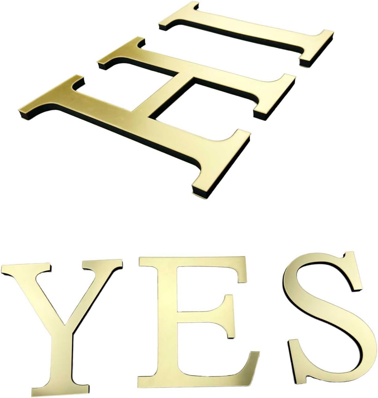 Large 3D Raised Letter Wall Stickers, 20Cm 7.87Inch Acrylic Alphabet Decals, Sel