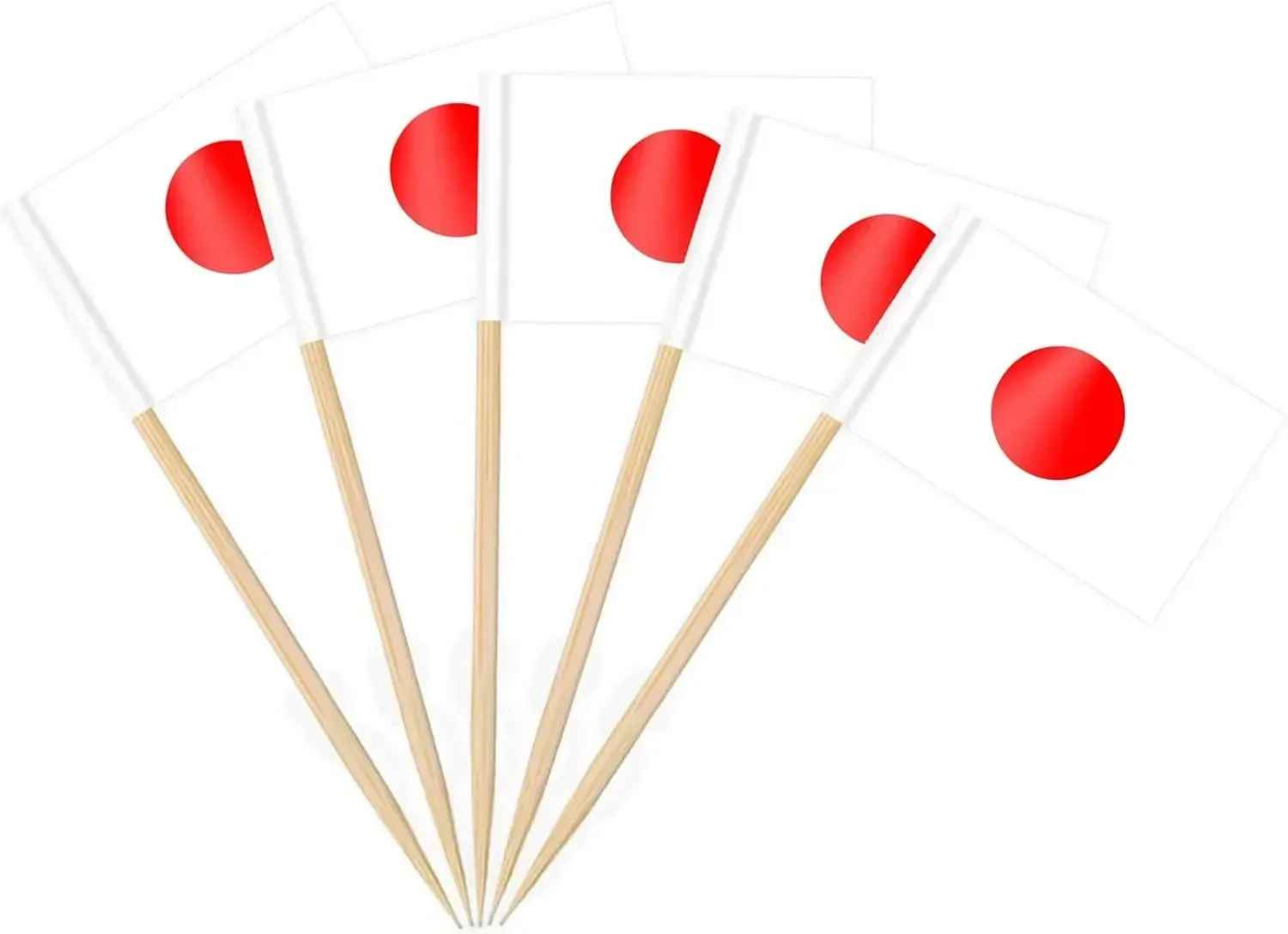 100Pcs Small American Flags Cupcake Toppers Double-sided All Country Stick Flags