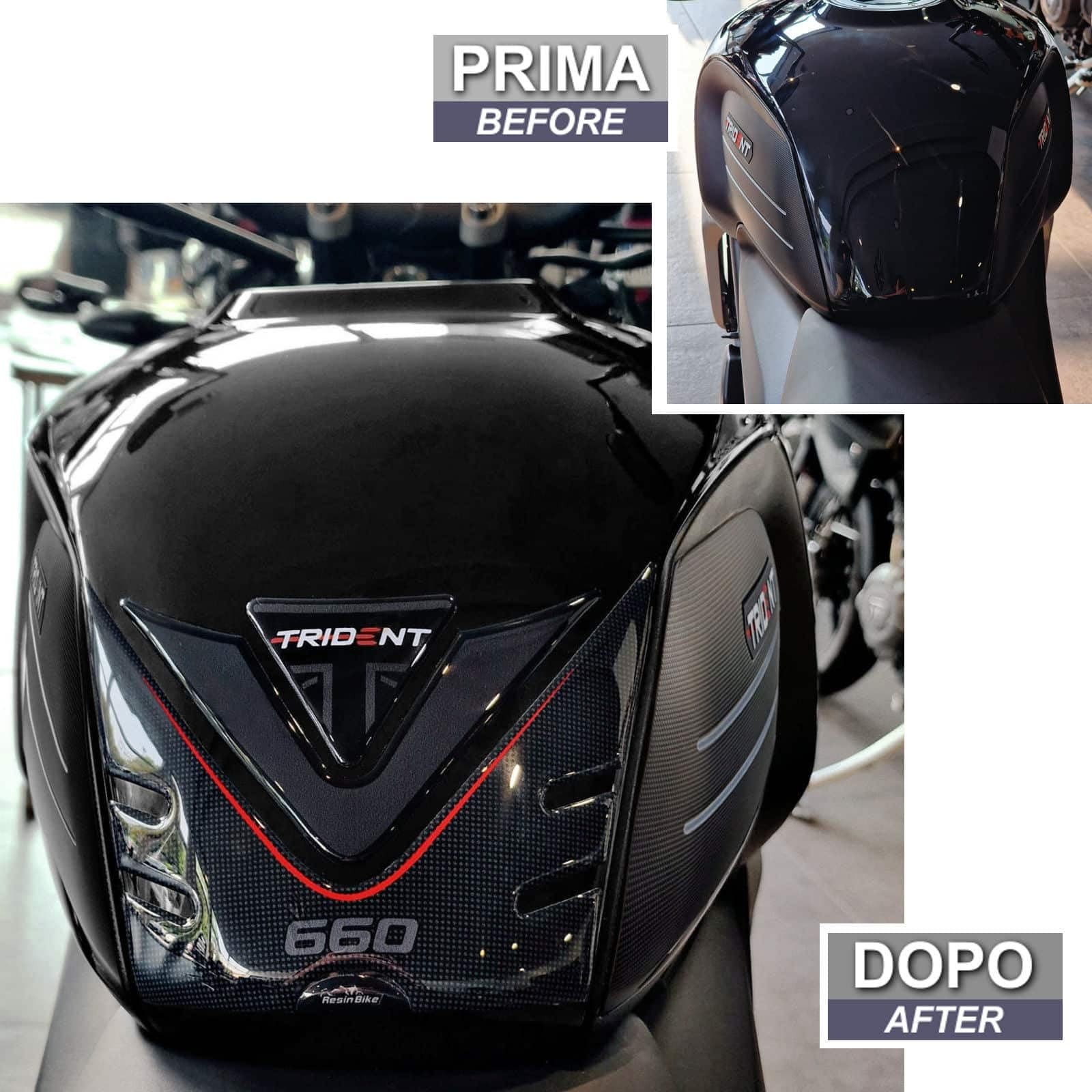 Motorcycle 3D Stickers with Triumph Trident 660 2021-2025. Tank Protector Pro…