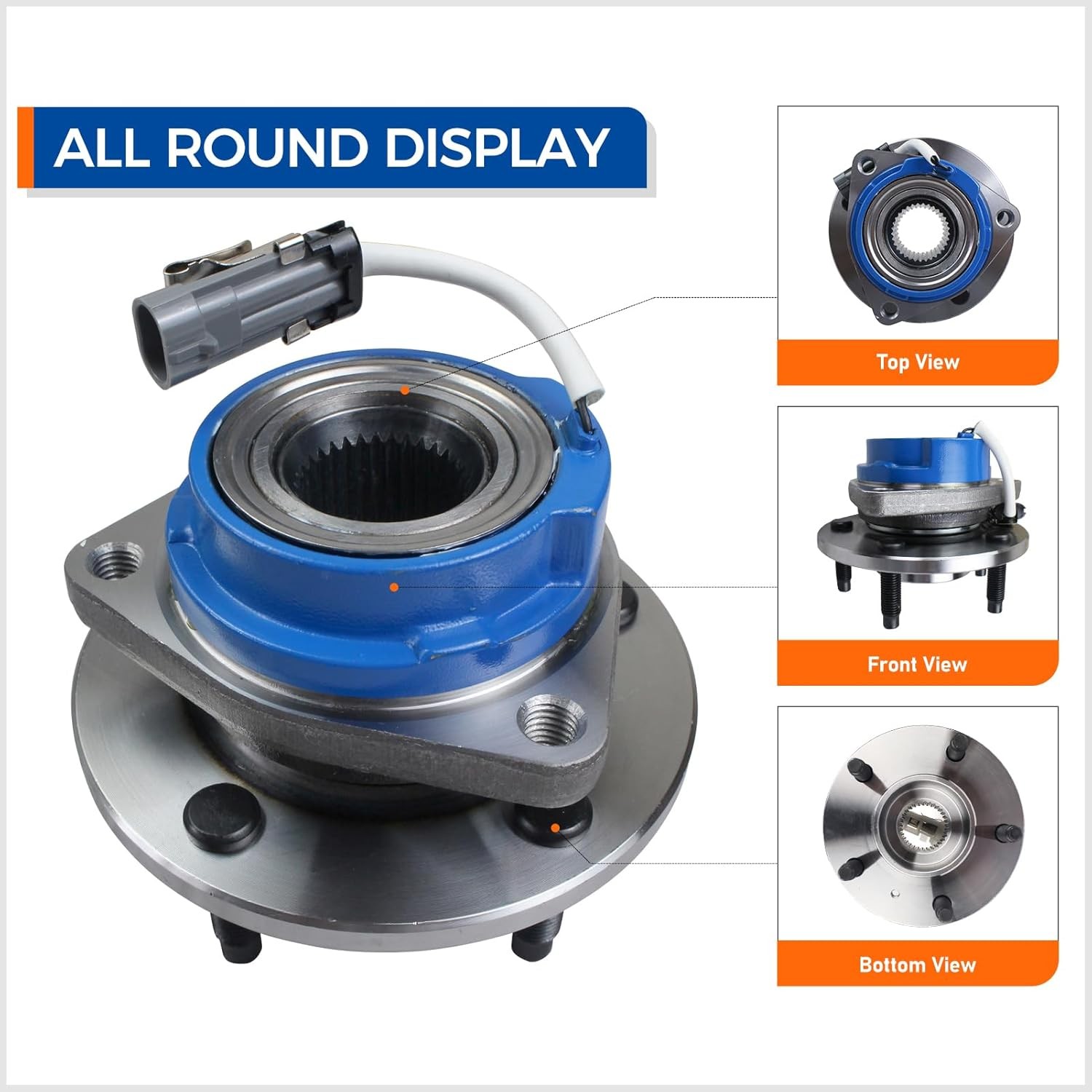 Pair 513121 Front Wheel Hub Bearing Assembly Compatible with Cadillac DTS Eldora