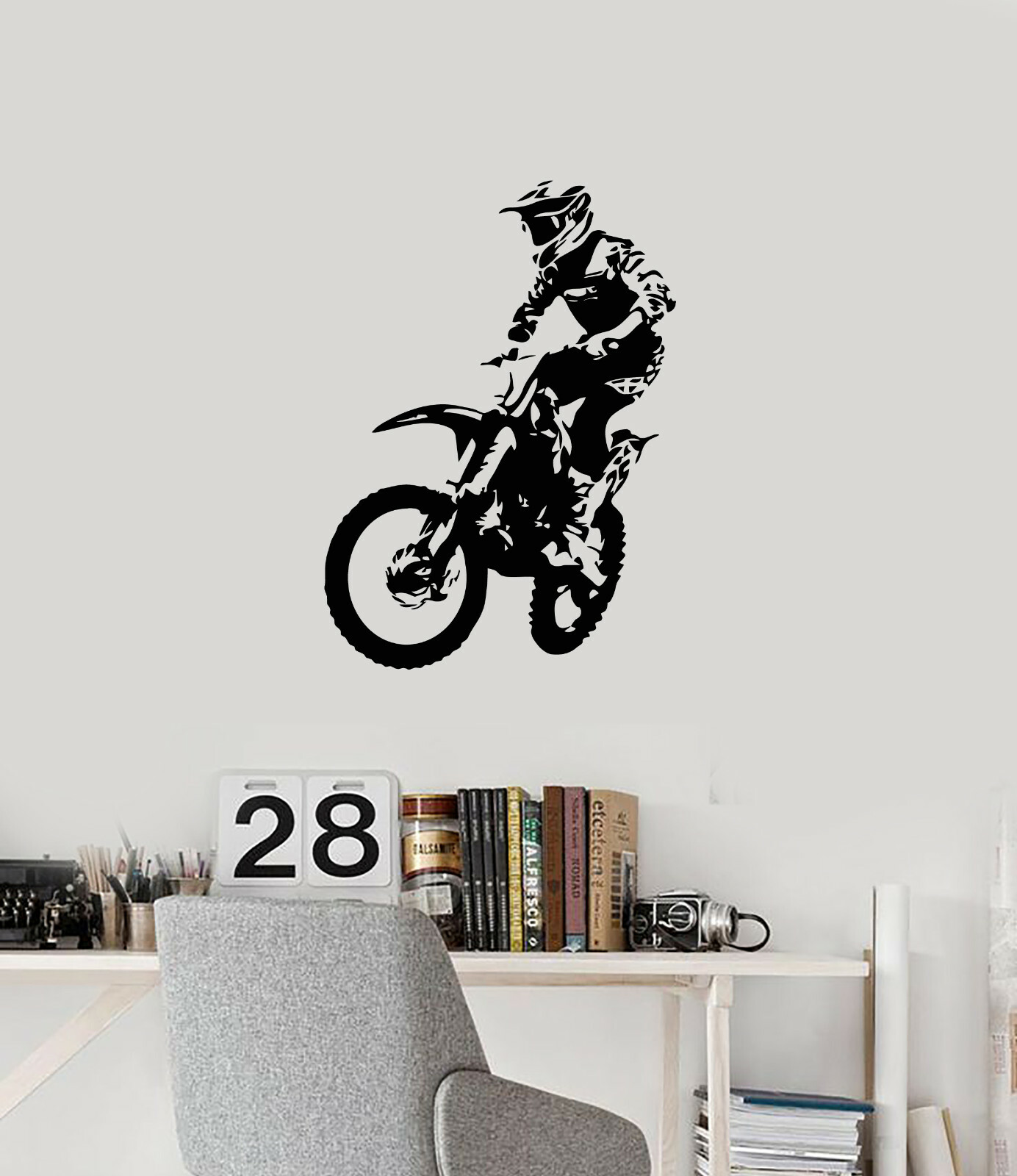 Vinyl Wall Decal Motocross Freestyle Racing Rider Motorcycle Stickers (ig6110)