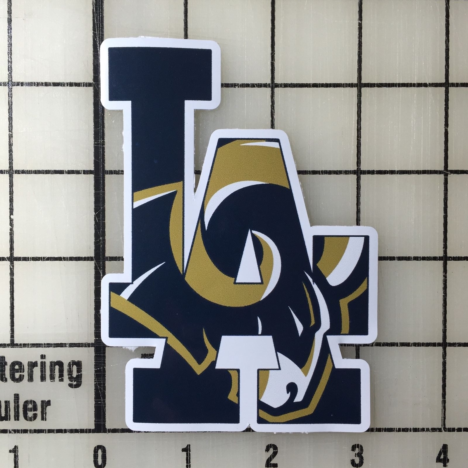 Los Angeles Rams 3" Wide Multi-Color Vinyl Decal Sticker – BOGO