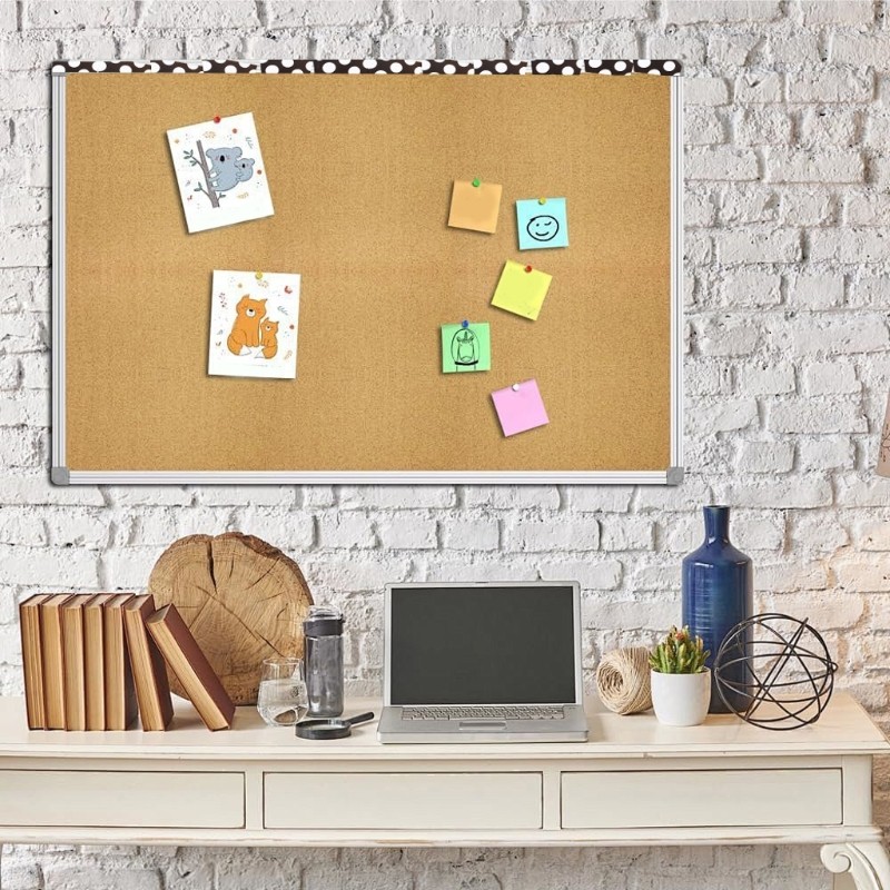 White Black Dots Border Trim 32.8ft for Classroom Notice Board Chalkboard
