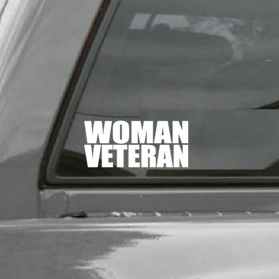 WOMAN VETERAN Vinyl Window Decal Sticker