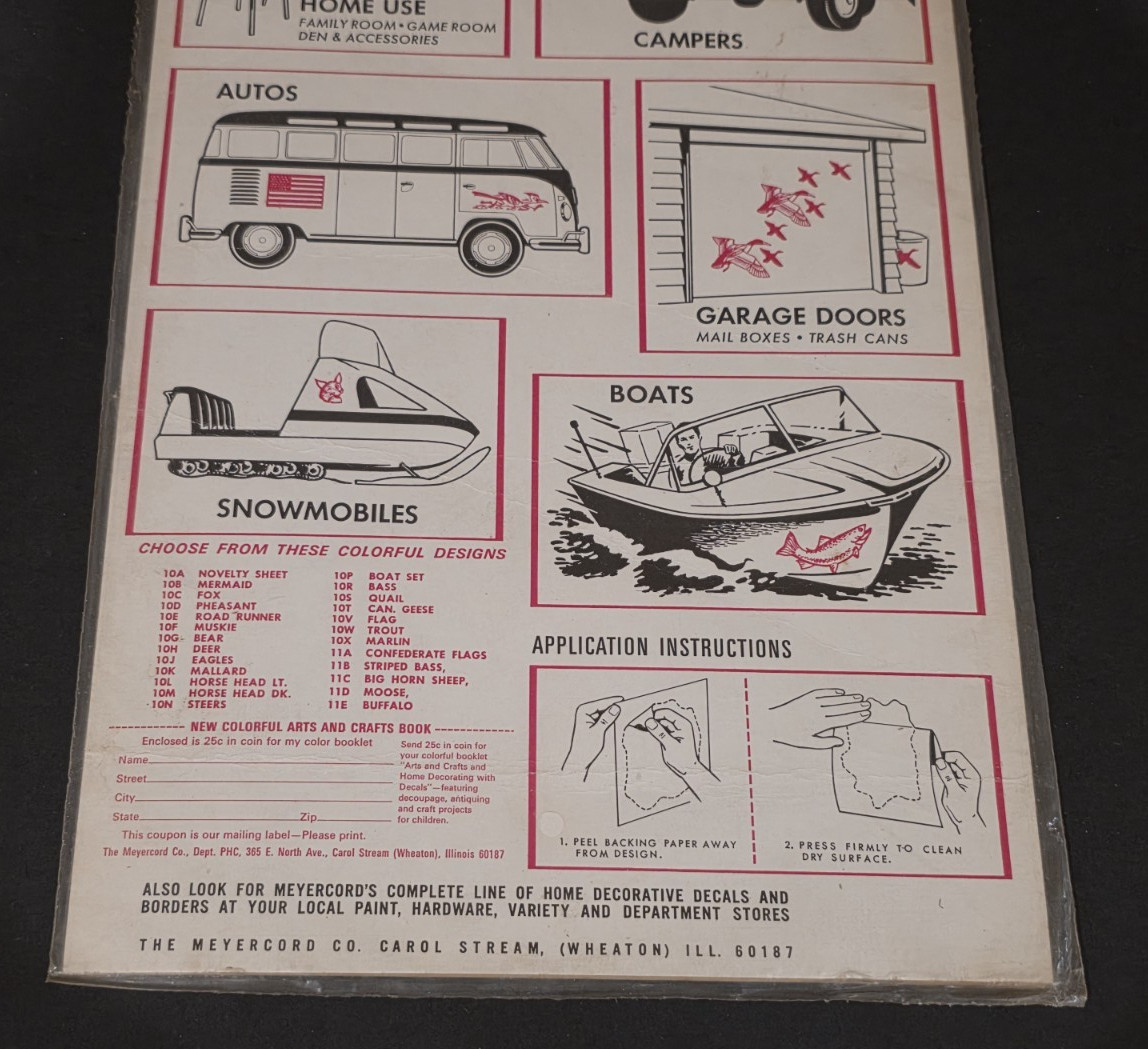 1960's-70's SPORT STIK Original Vinyl Sticker-Decal-UNUSED-Great Display-NOS