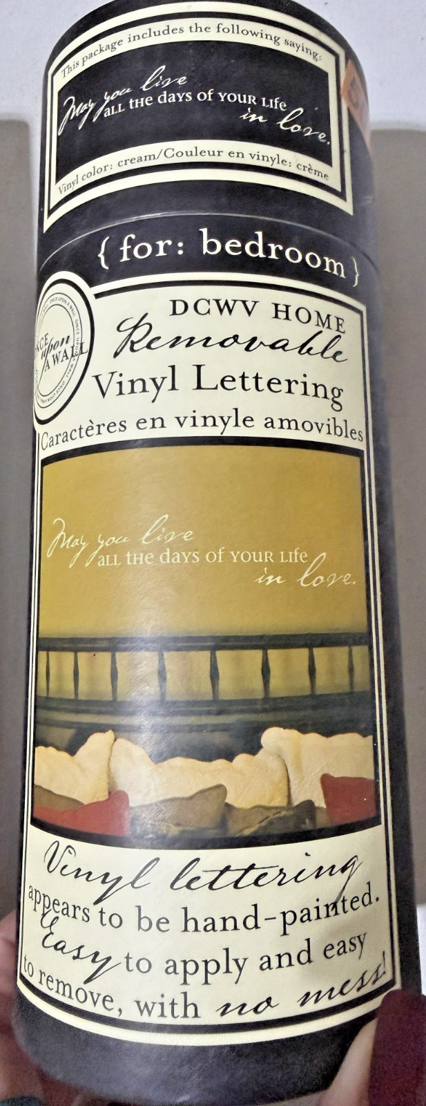 DCWV Home Bedroom Removable Vinyl Lettering Wall Decals Lot of 2 Sealed Unused