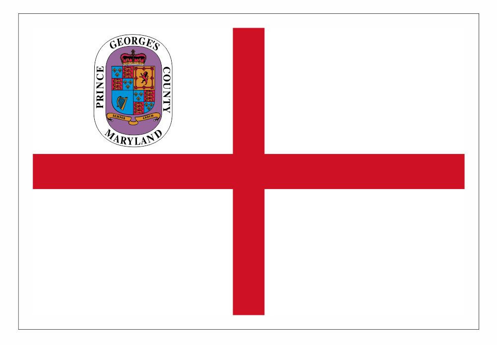 Prince Georges County Maryland Flag Sticker Decal F691