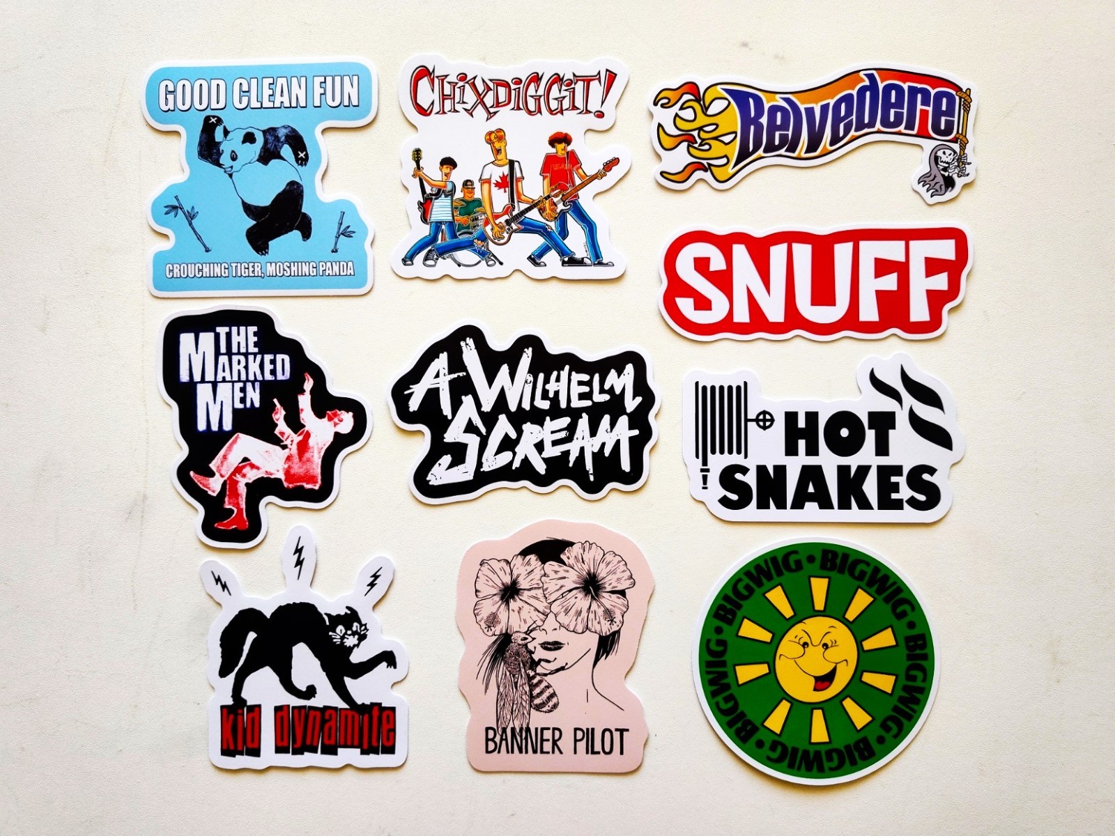 Melodic Punk Sticker Pack (10) Set 3 Snuff Banner Pilot Hot Snakes Kid Dynamite