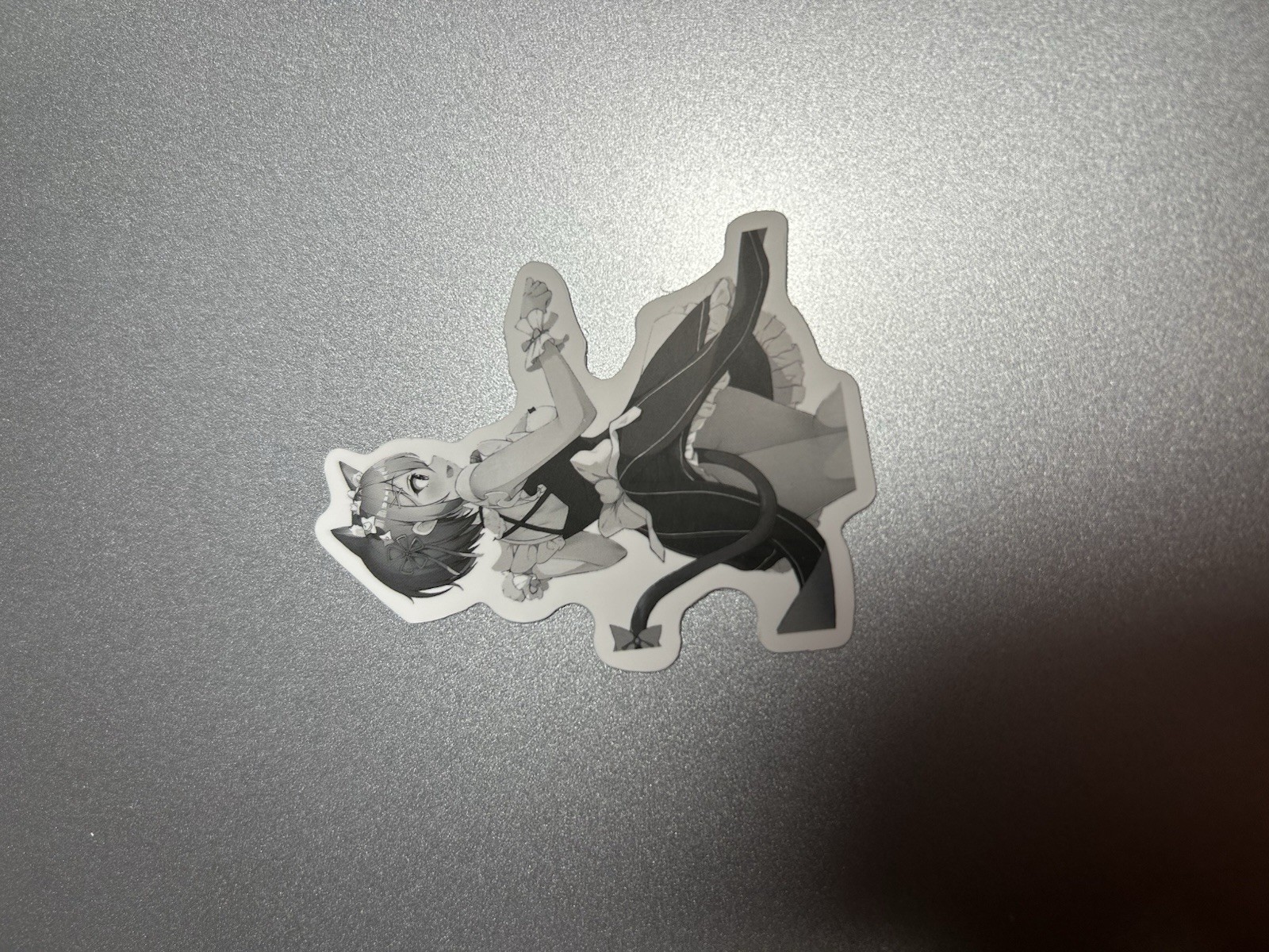 black and white waifu lewd stickers #10