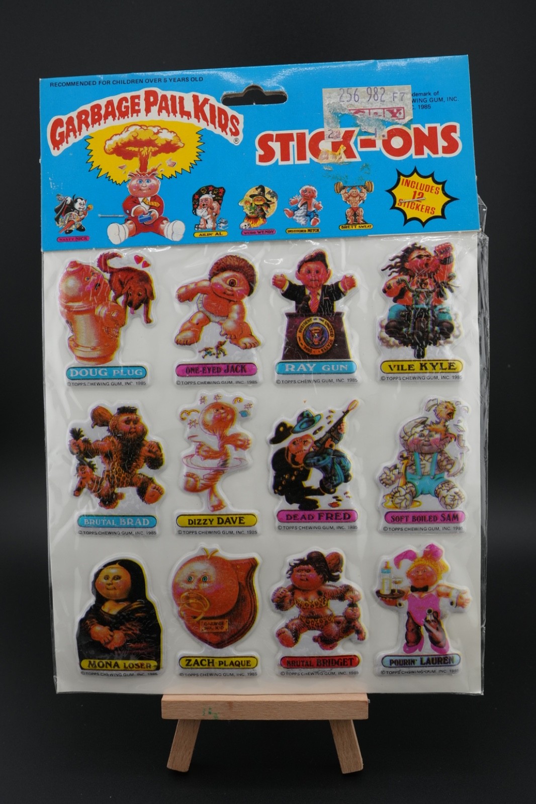 Vintage Garbage Pail Kids Stick On Name Tags Sticker Set Art GPK 1986 Set of 11