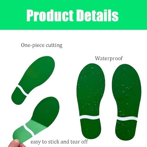 30 Pairs Colorful Footprint Stickers – 7" Decals for Floor, Wall, Stairs, Party