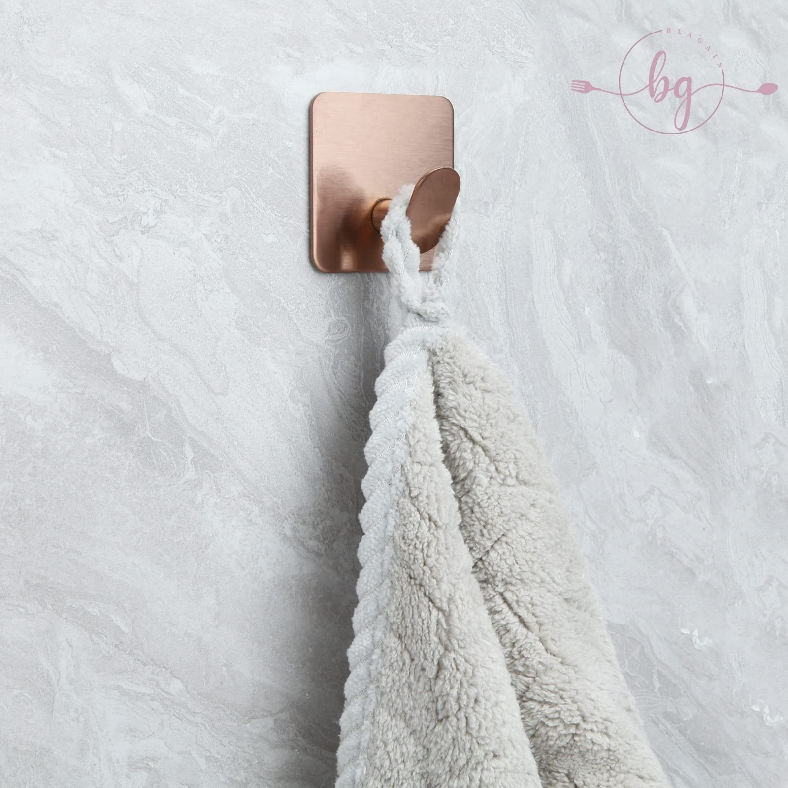 Wall Hooks Coat Hook, Stainless Steel Adhesive Hooks Heavy Duty Sticky,Waterp…