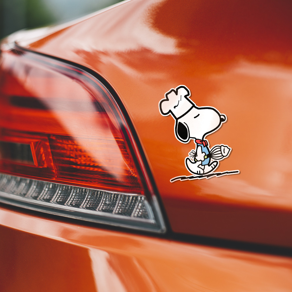 Peanuts Snoopy Chef Sticker – Aesthetic Vinyl 2.6" W x 3.5" H