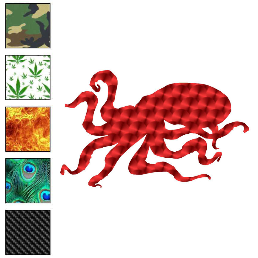 Octopus, Vinyl Decal Sticker, 40 Patterns & 3 Sizes, #6780