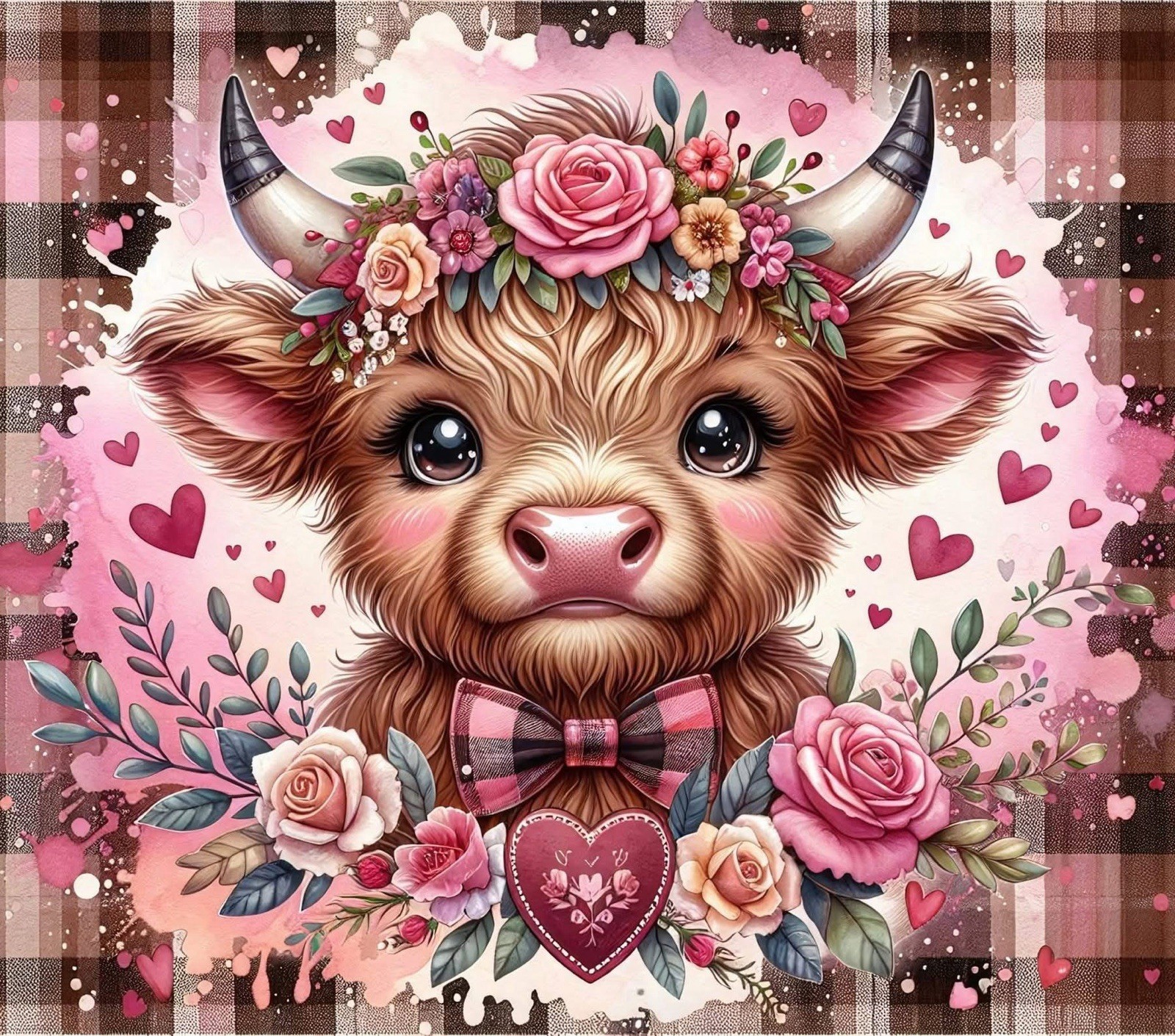 Highland Cow sublimation wraps for tumblers or mugs any design any size