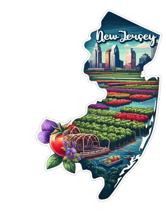 New Jersey Sticker Stickers A256