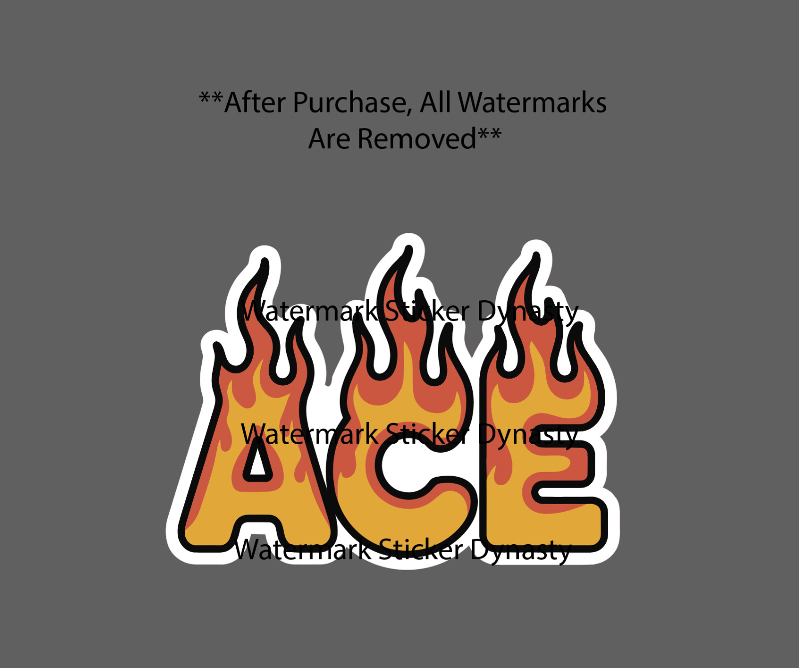 Ace Sticker Waterproof Decal Fire Flames Cards Game Sports Gift NEW